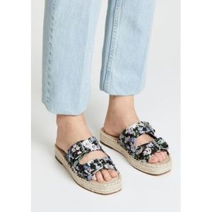 REBECCA MINKOFF Jodi Espadrille Sandals Slides NEW